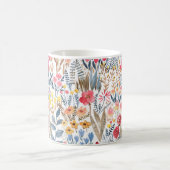 Door de hand getrokken waterverf naadloos floreel  koffiemok (Center)