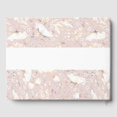 Door de hand getrokken wilde bloemen Elegant Dusty Gastenboek (Achterkant)