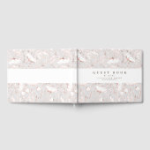 Door de hand getrokken wilde bloemen Elegant Light Gastenboek (Volledig)