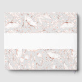 Door de hand getrokken wilde bloemen Elegant Light Gastenboek (Achterkant)