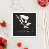 Door de hand getrokken wilde bloemen Elegant minim Servet (Insitu)