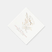 Door de hand getrokken wilde bloemen Elegant minim Servet (Hoek)