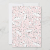 Door de hand getrokken wilde bloemen Elegant repet Kaart (Achterkant)