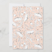 Door de hand getrokken wilde bloemen Elegant Sage  Kaart (Achterkant)