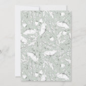 Door de hand getrokken wilde bloemen Elegant Sage Kaart (Achterkant)