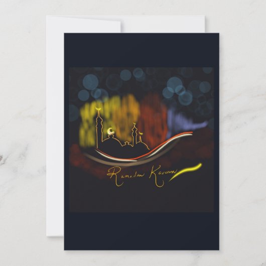Door de hand ontworpen Ramadan-kaart (Voorkant)