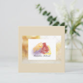 Door de hand ontworpen Ramadan mubarak-kaart (Staand voorkant)