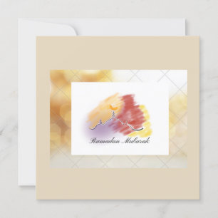 Door de hand ontworpen Ramadan mubarak-kaart