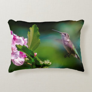 Door de huid geworpen Hummingbird - Originele Foto Accent Kussen