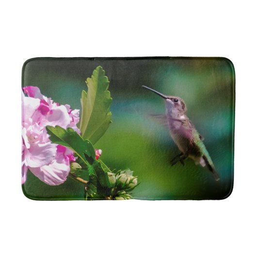 Door de huid geworpen Hummingbird - Originele Foto Badmat (Voorkant)