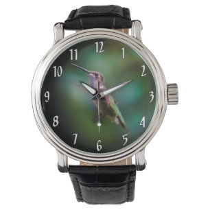 Door de huid geworpen Hummingbird - Originele Foto Horloge