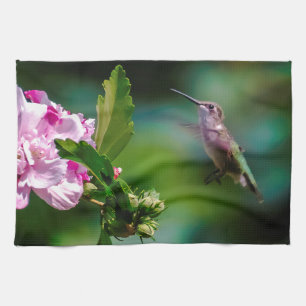 Door de huid geworpen Hummingbird - Originele Foto Theedoek
