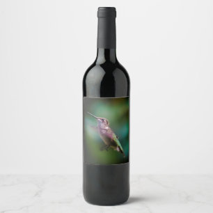 Door de huid geworpen Hummingbird - Originele Foto Wijn Etiket