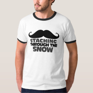 Door de Humor van de sneeuwsnor kijken T-shirt