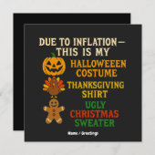 Door de inflatie is dit mijn grappige halloween Co Kaart (Voorkant / Achterkant)