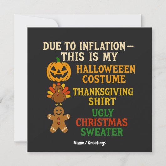 Door de inflatie is dit mijn grappige halloween Co Kaart (Voorkant)