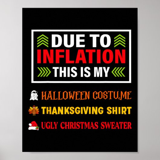 Door de inflatie is dit mijn grappige halloween Co Poster (Voorkant)