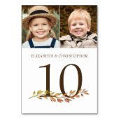 Door de jaren heen Foto's Huwelijk Tafel Nummer Bo Kaart (Achterkant)