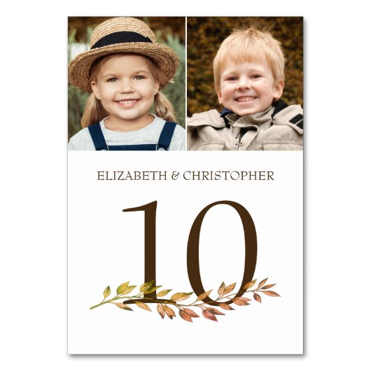 Door de jaren heen Foto's Huwelijk Tafel Nummer Bo Kaart (Voorkant)