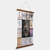 Door de jaren heen gepersonaliseerd afstudeerbord hangend wandkleed (Gebogen)