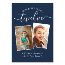 Door de jaren heen Koppel Foto Wedding Modern Tabl