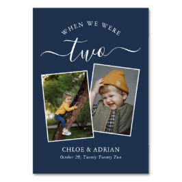 Door de jaren heen Koppel Foto Wedding Modern Tabl Kaart