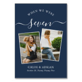 Door de jaren heen koppelen Paar Foto Wedding Mode Kaart (Achterkant)