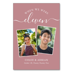 Door de jaren heen koppelen Paar Foto Wedding Mode Kaart