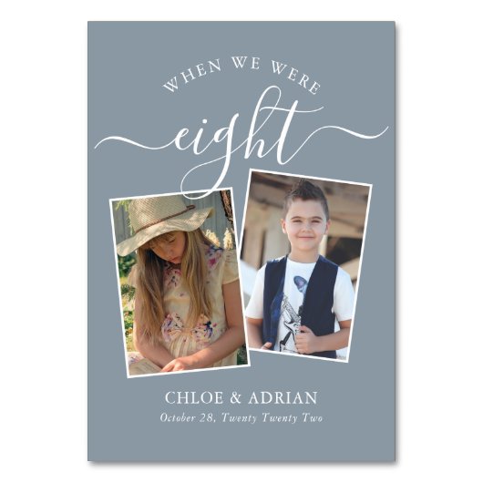 Door de jaren heen koppelen Paar Foto Wedding Mode Kaart (Voorkant)