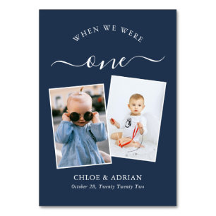 Door de jaren heen koppelen Paar Foto Wedding Mode Kaart