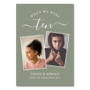 Door de jaren heen koppelen Paar Foto Wedding Mode Kaart