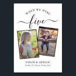 Door de jaren heen koppelen Paar Foto Wedding Mode Kaart<br><div class="desc">Let op en heb wat plezier met je trouwreceptietabelnummers - Deze elegante eenvoudige tabelnummers geven je de mogelijkheid om een foto van de bruid en bruidegom op dezelfde leeftijd op te nemen als het tabelnummer, de bruid- en groomnaam/s en de datum van hun bruiloft. De achtergrondkleur is klassiek wit met...</div>