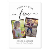 Door de jaren heen koppelen Paar Foto Wedding Mode Kaart (Achterkant)