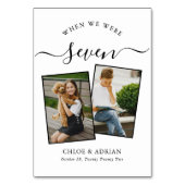 Door de jaren heen koppelen Paar Foto Wedding Mode Kaart (Achterkant)