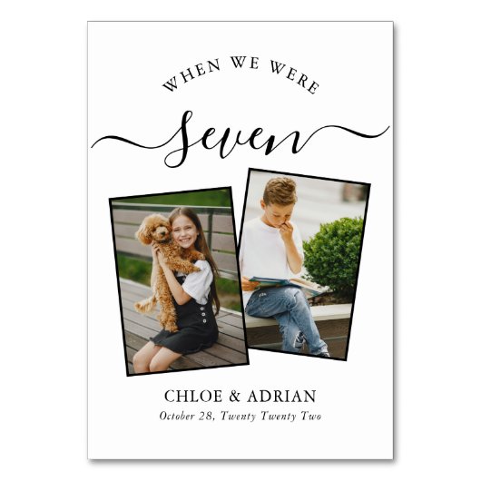 Door de jaren heen koppelen Paar Foto Wedding Mode Kaart (Voorkant)