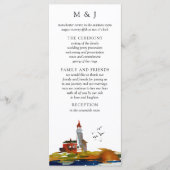 Door de Kaart van het Zee Wedding Programme (Voorkant)