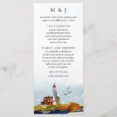 Door de Kaart van het Zee Wedding Programme (Voorkant)