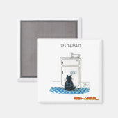 Door de kattenklepmagneet - "Idle Thoughts" Magneet (Voorkant / Achterkant)