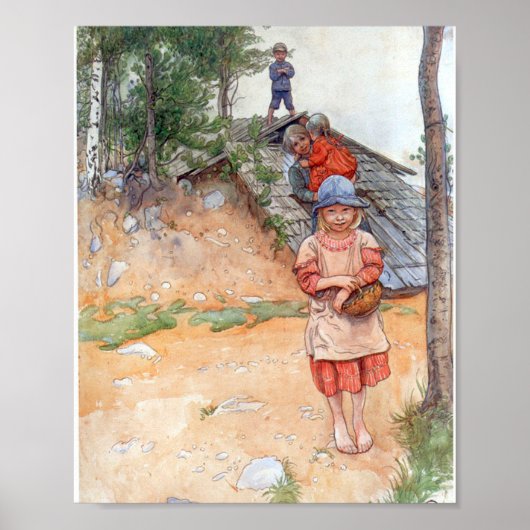 door de kelder - Carl Larsson 1917 Poster (Voorkant)