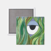 Door de Kijkende Grasmagneet Magneet (Voorkant / Achterkant)