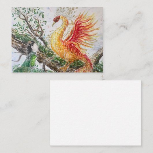 Door de kracht van de feniks notitiekaartje (Voorkant / Achterkant)