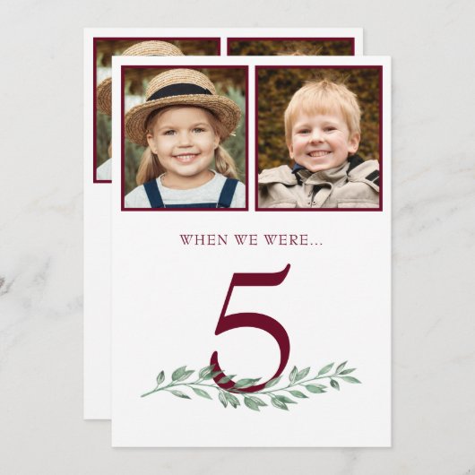 Door de lijst van de Foto's van de Jaren van het A Kaart (Voorkant / Achterkant)