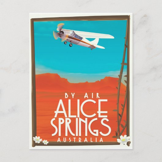 Door de lucht - Alice Springs Australië Briefkaart (Voorkant)
