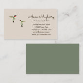 Door de lucht gedreven Hummingvogels Visitekaartje (Voorkant / Achterkant)