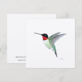 Door de lucht geworpen Hummingbird in vlucht Bedankkaart (Voorkant / Achterkant)