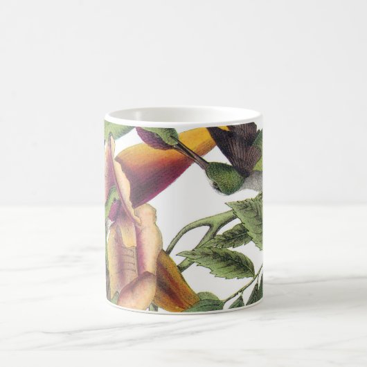 Door de lucht geworpen Hummingbird van Audubon Koffiemok (Center)