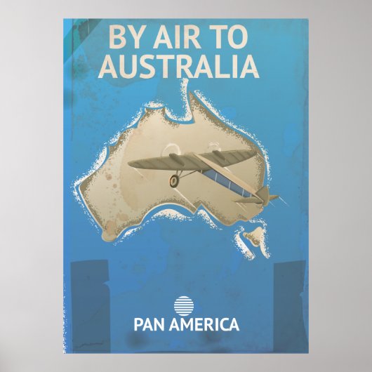 Door de lucht naar Australië poster voor het reize (Voorkant)