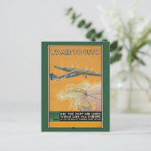 Door de lucht naar de USSR Briefkaart (Staand voorkant)