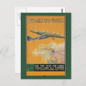 Door de lucht naar de USSR Briefkaart (Voorkant / Achterkant)