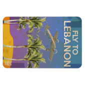 Door de lucht naar Libanon reizen poster Magneet (Horizontaal)